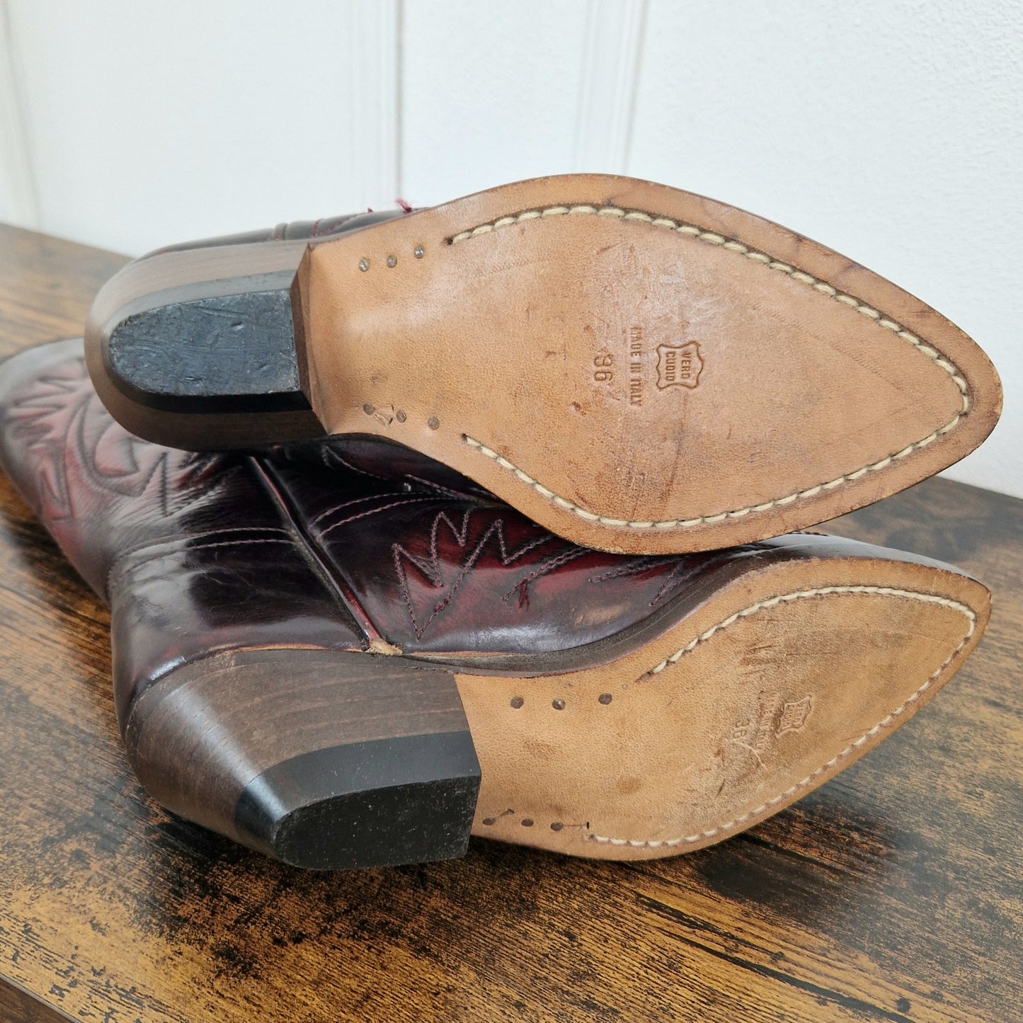 Western boots - stivali bordeaux