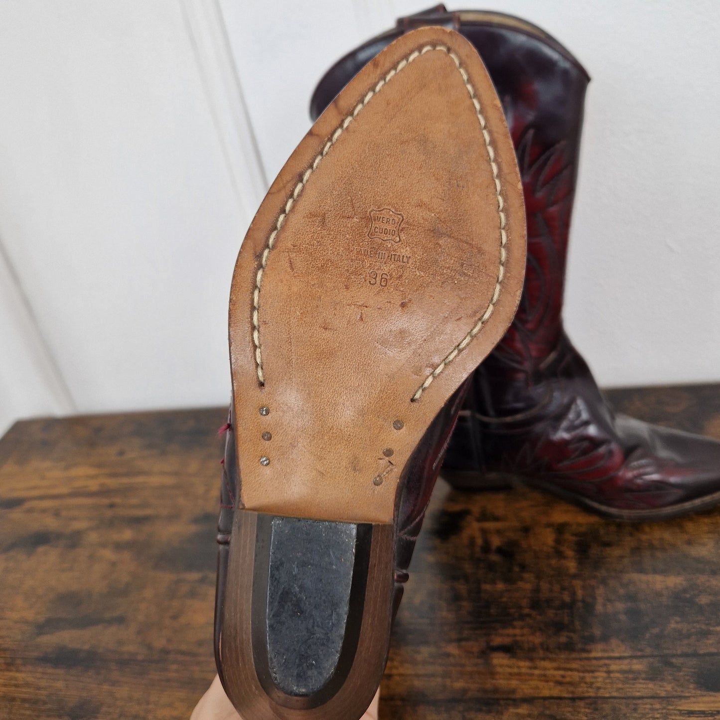 Western boots - stivali bordeaux