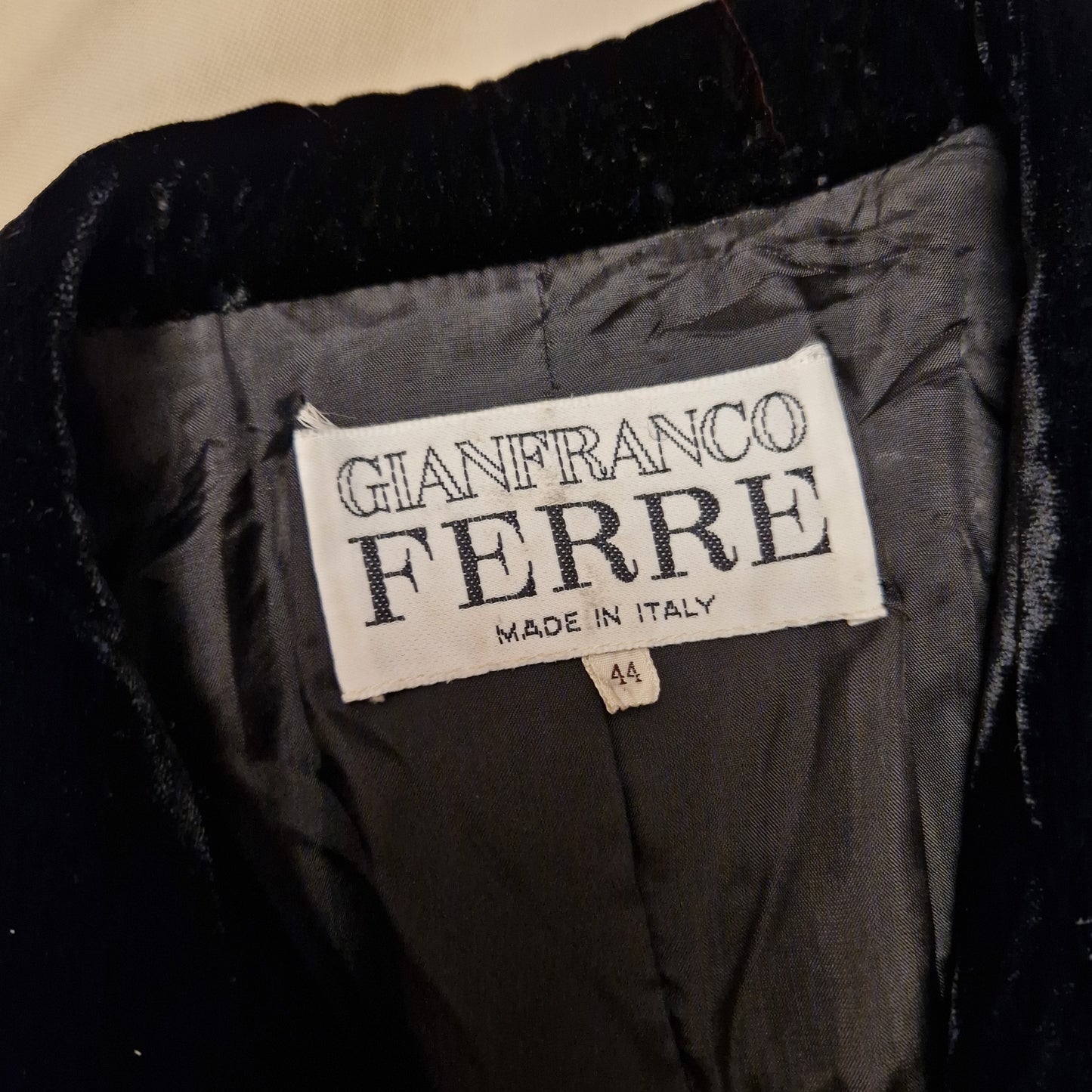 Giacca lunga Gianfranco Ferré velluto e lana