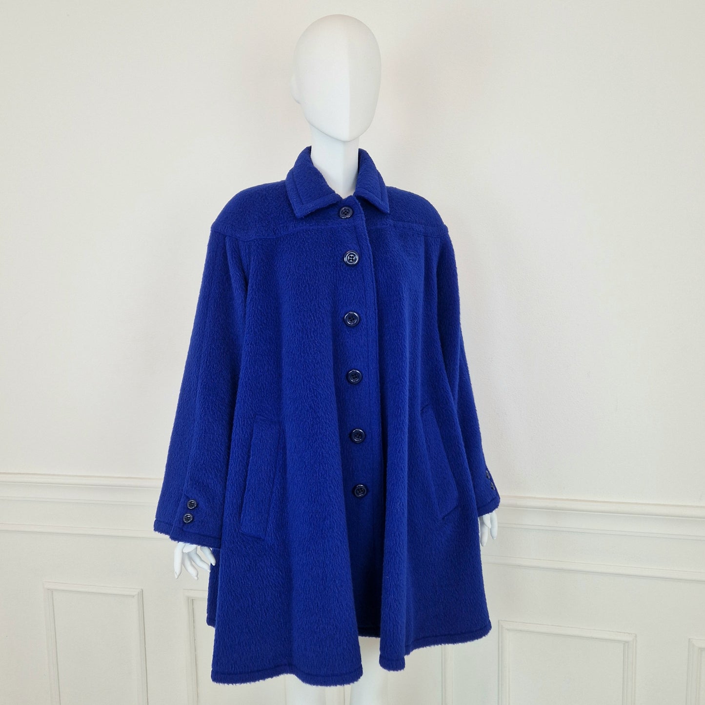 Cappotto Valentino vintage blu elettrico