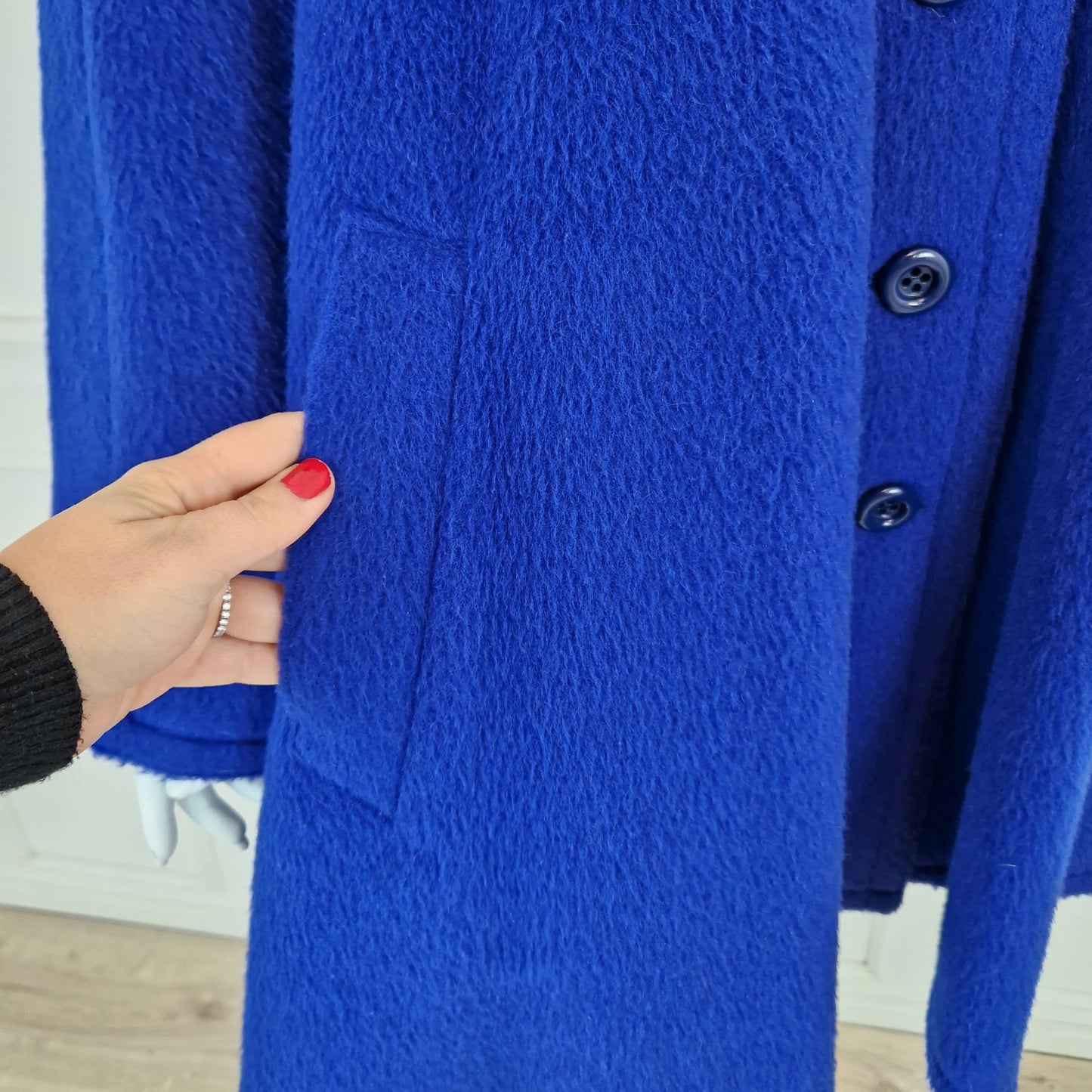 Cappotto Valentino vintage blu elettrico