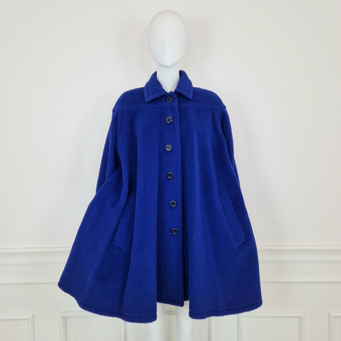 Cappotto Valentino vintage blu elettrico