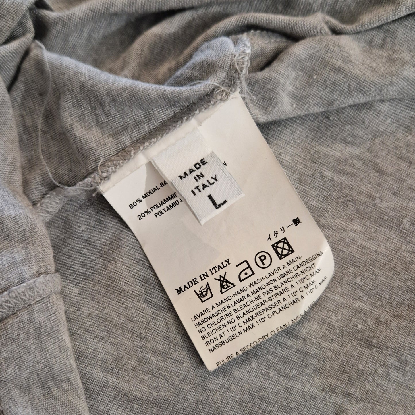 Maglia Martin Margiela grigia manica extra lunga