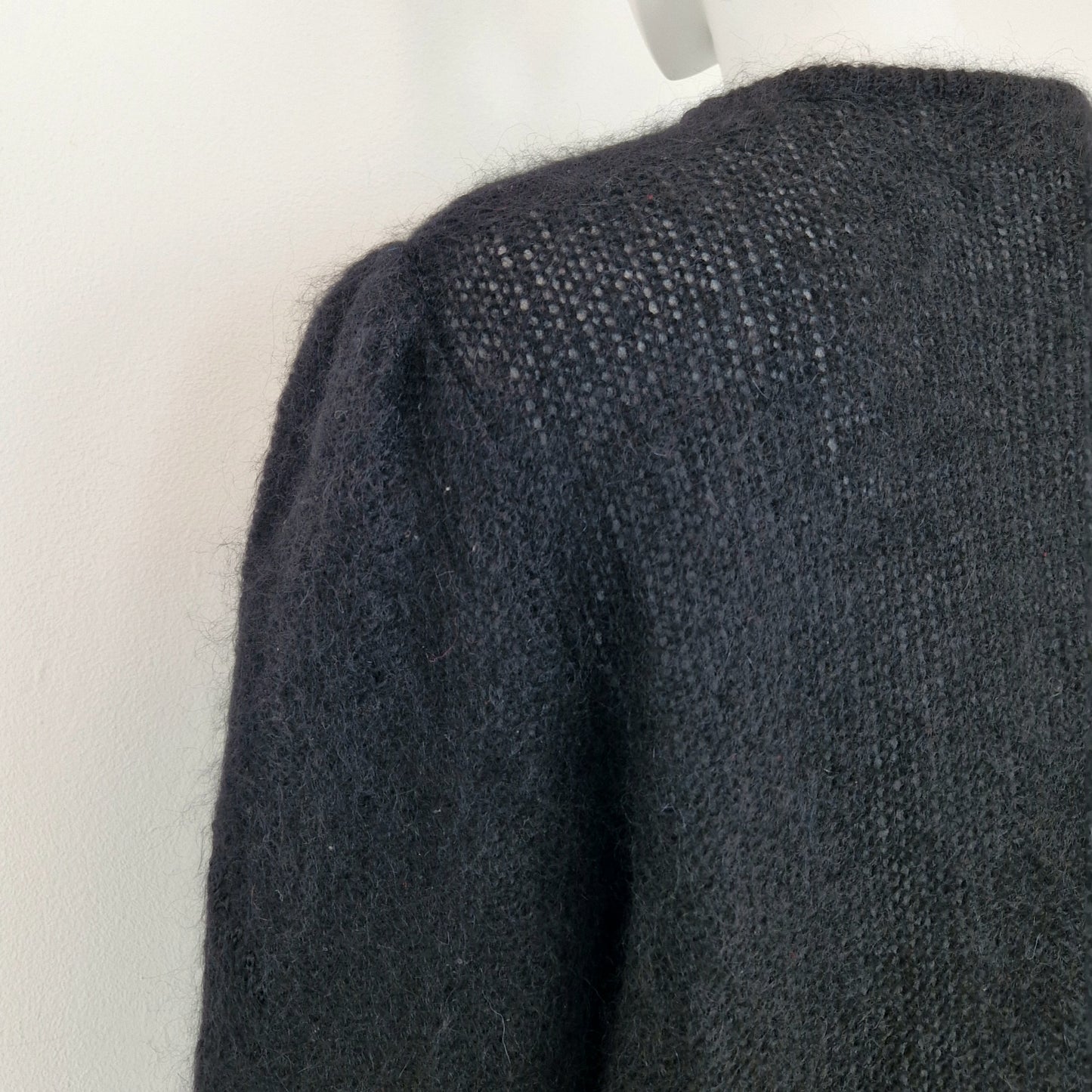 Maglione nero super kid mohair