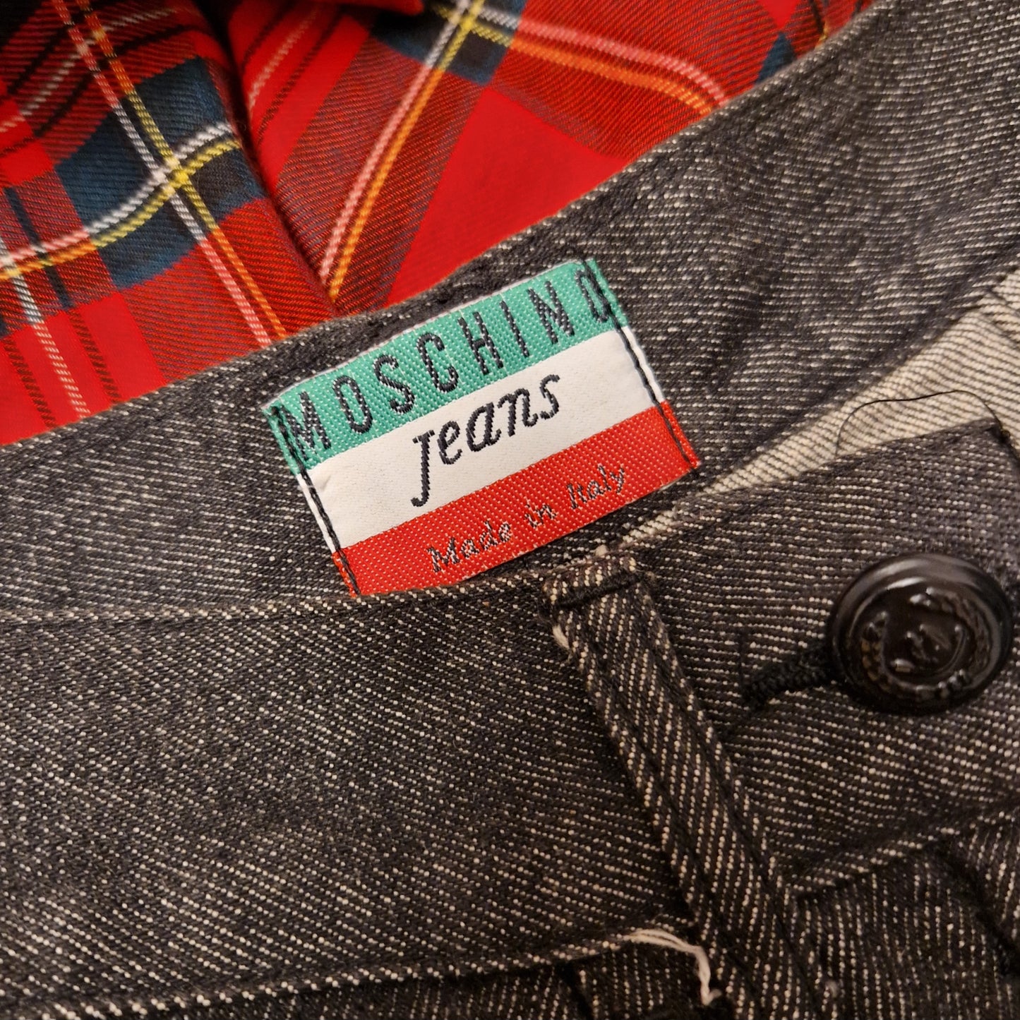 Maxi gonna Moschino denim&tartan