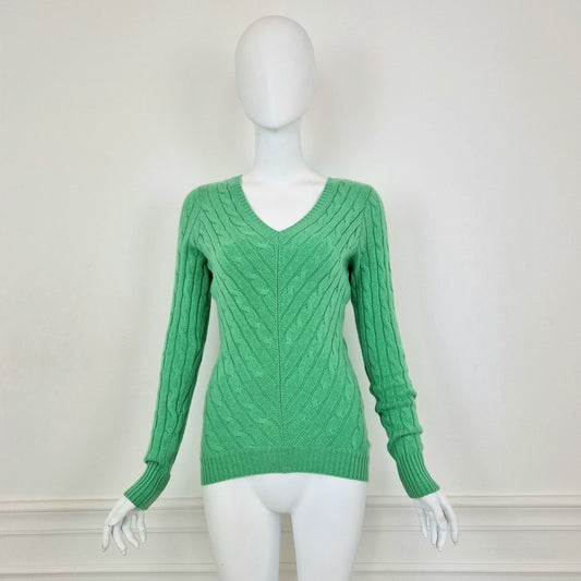 Maglione verde 100% cashmere