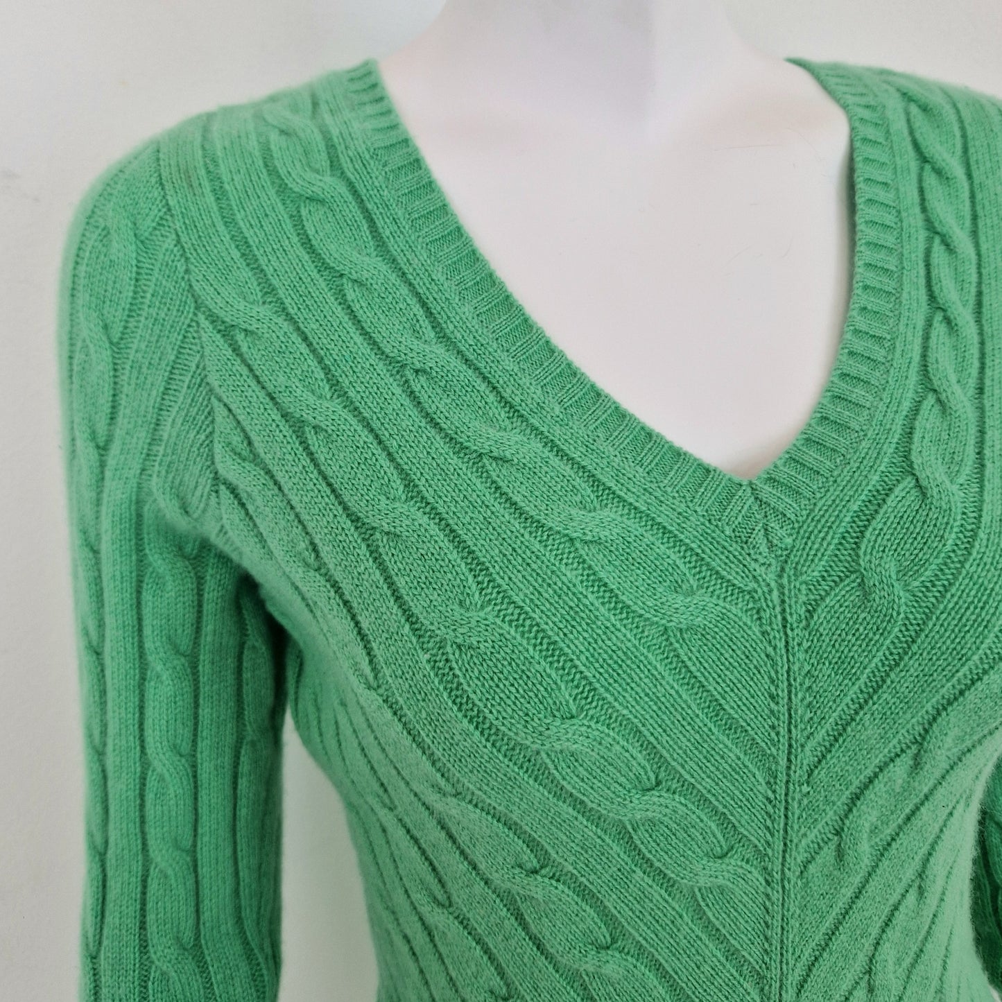 Maglione verde 100% cashmere