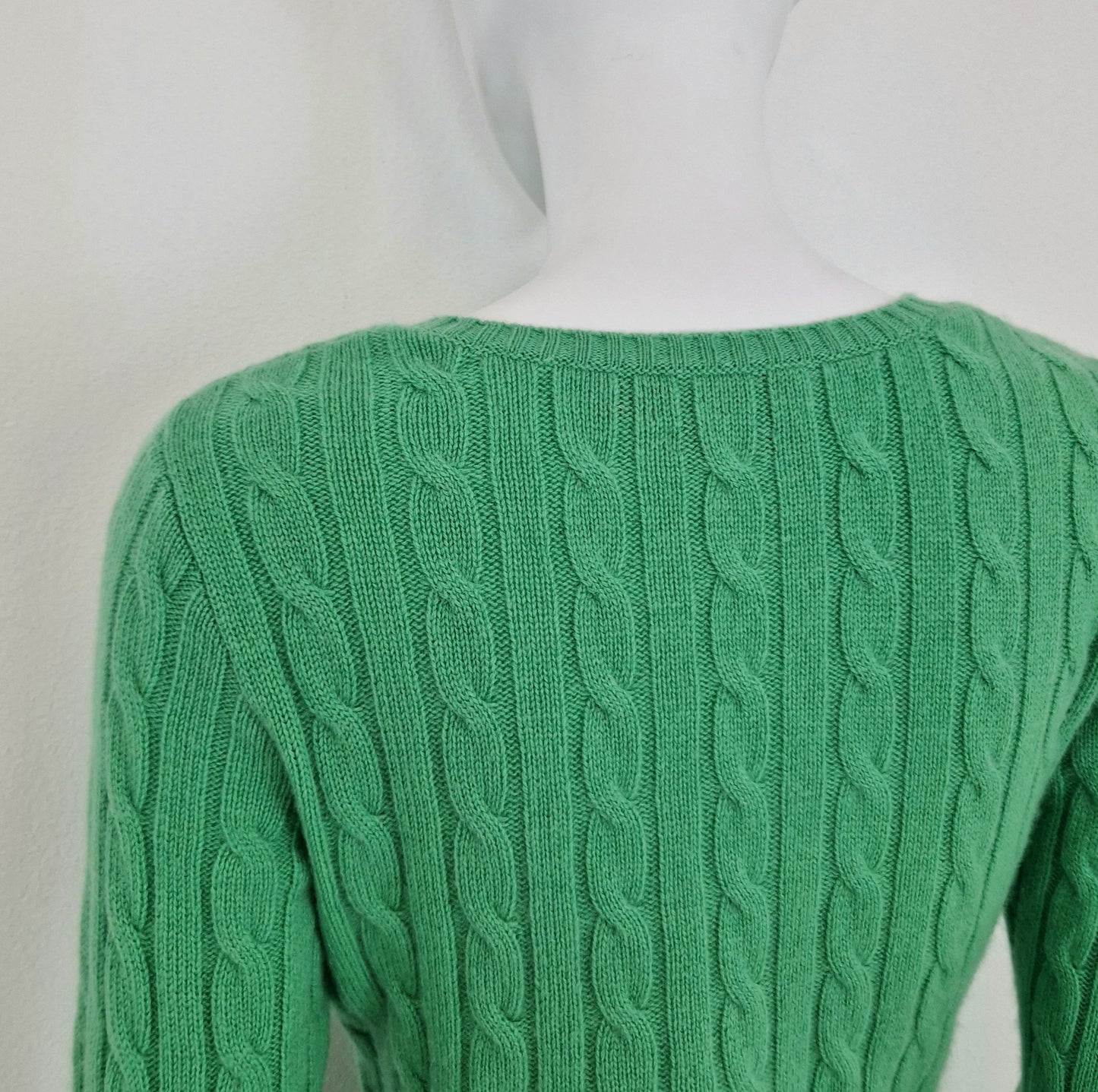 Maglione verde 100% cashmere