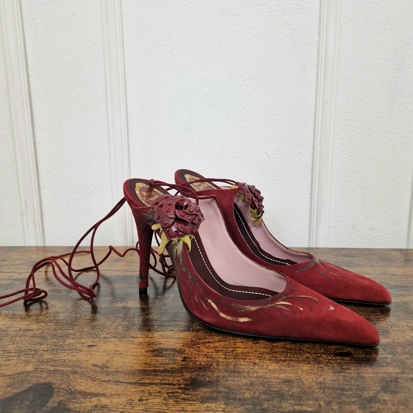 Scarpe René Caovilla camoscio bordeaux