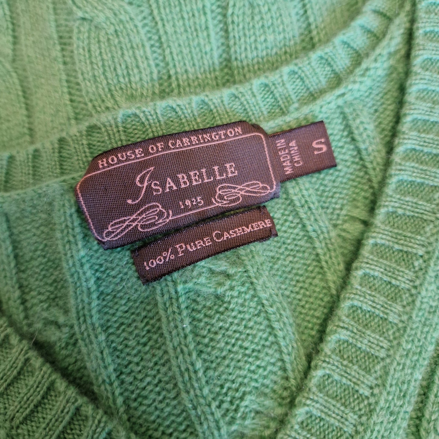 Maglione verde 100% cashmere