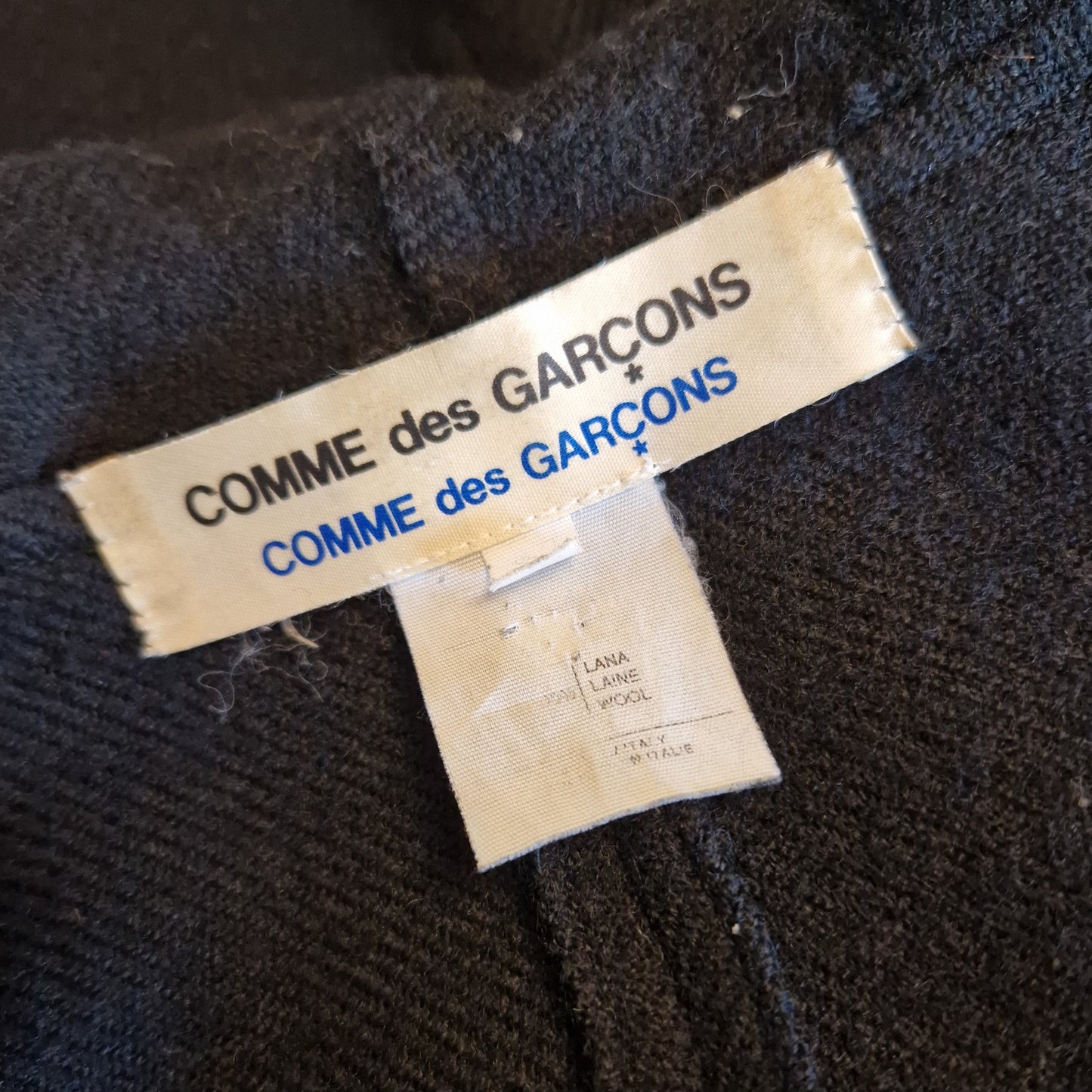 Giacca Comme des Garçons lana nera