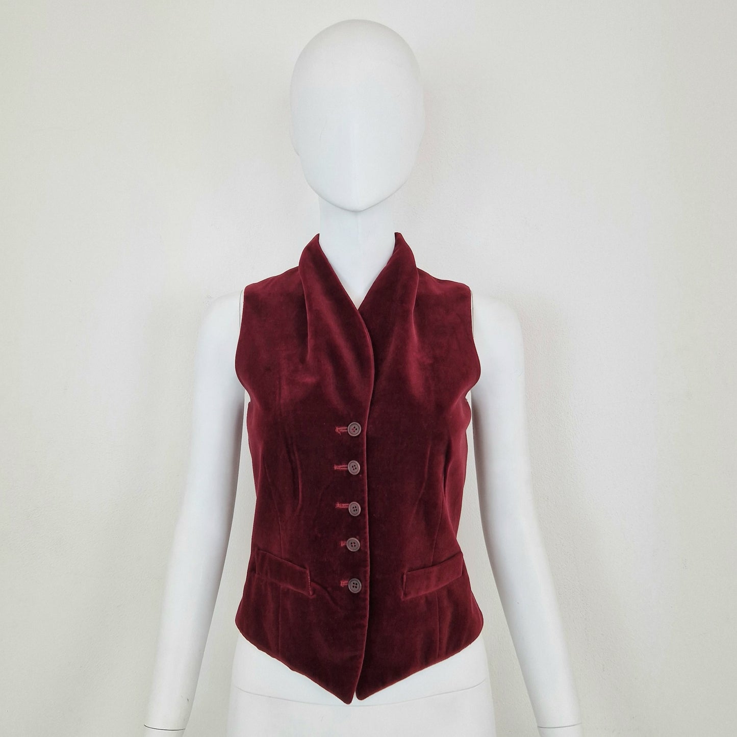 Gilet Romeo Gigli velluto bordeaux 1996/97