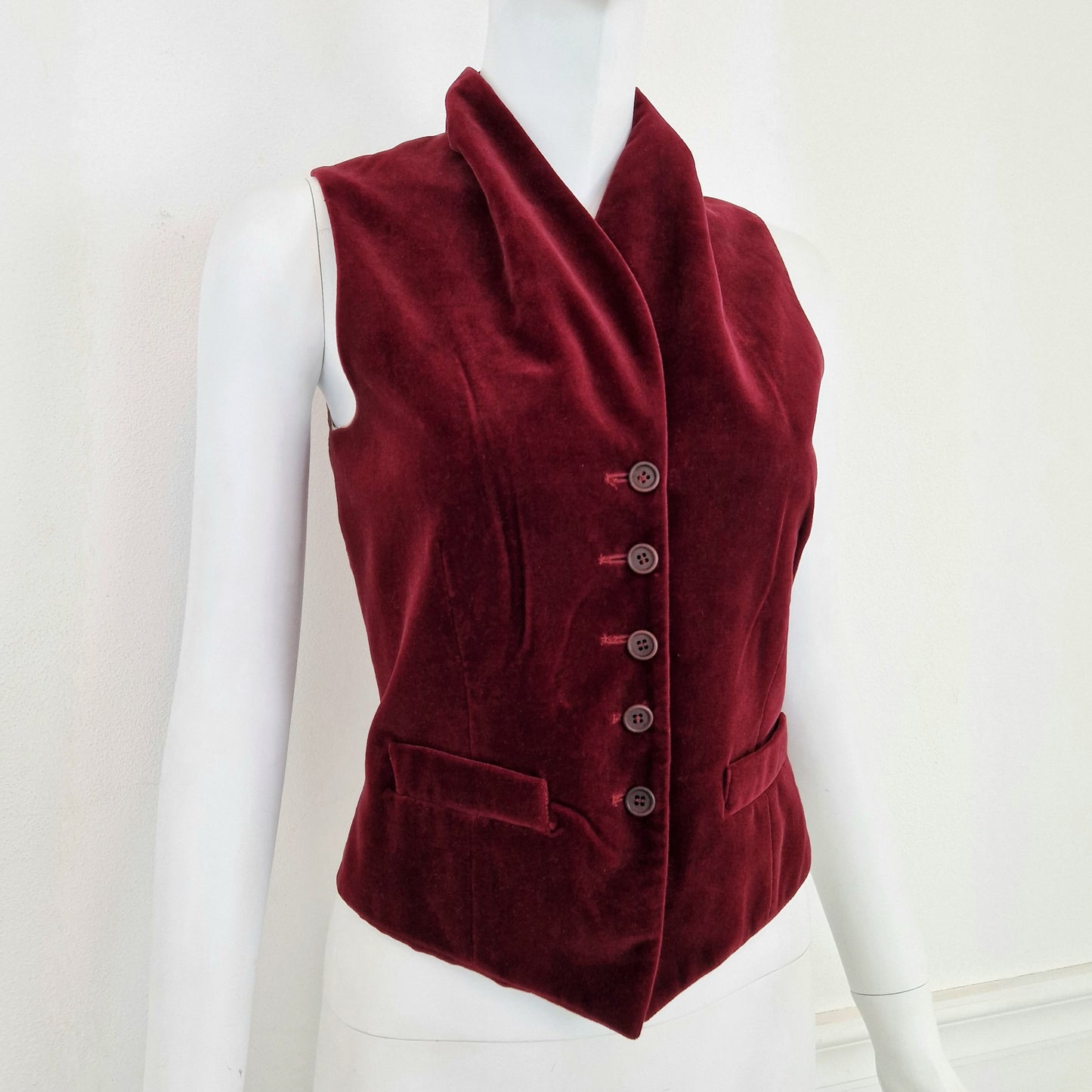 Gilet Romeo Gigli velluto bordeaux 1996/97