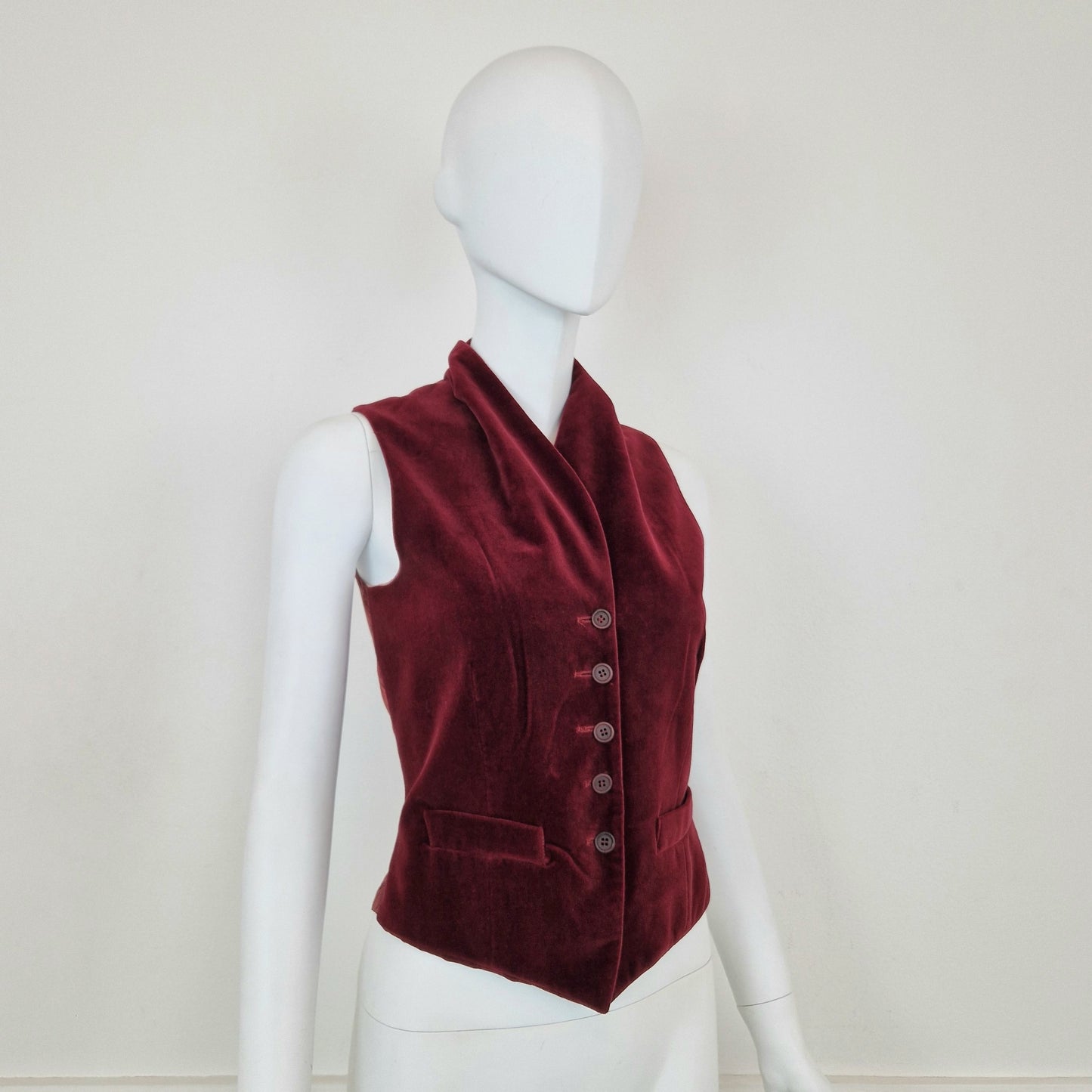 Gilet Romeo Gigli velluto bordeaux 1996/97