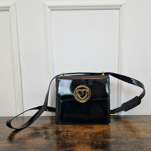 Borsa Moschino nera cuore oro