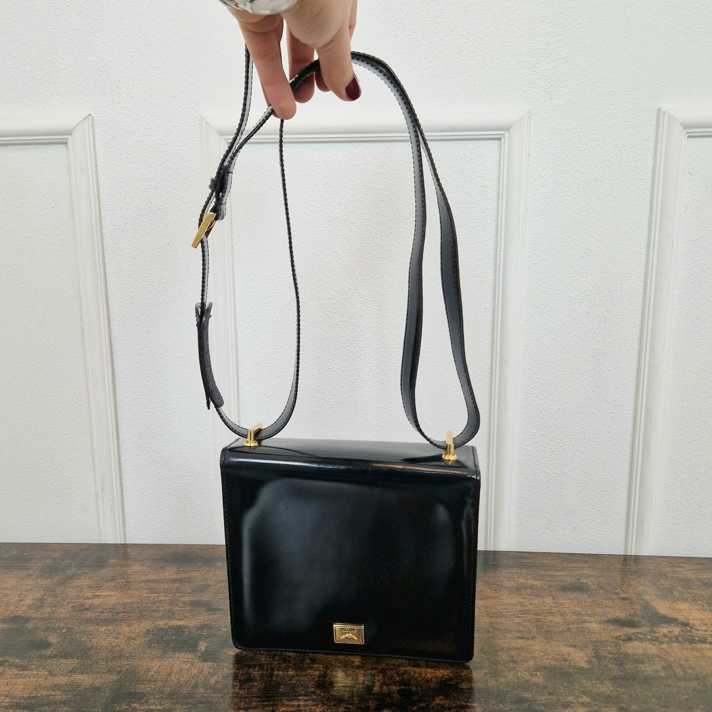 Borsa Moschino nera cuore oro