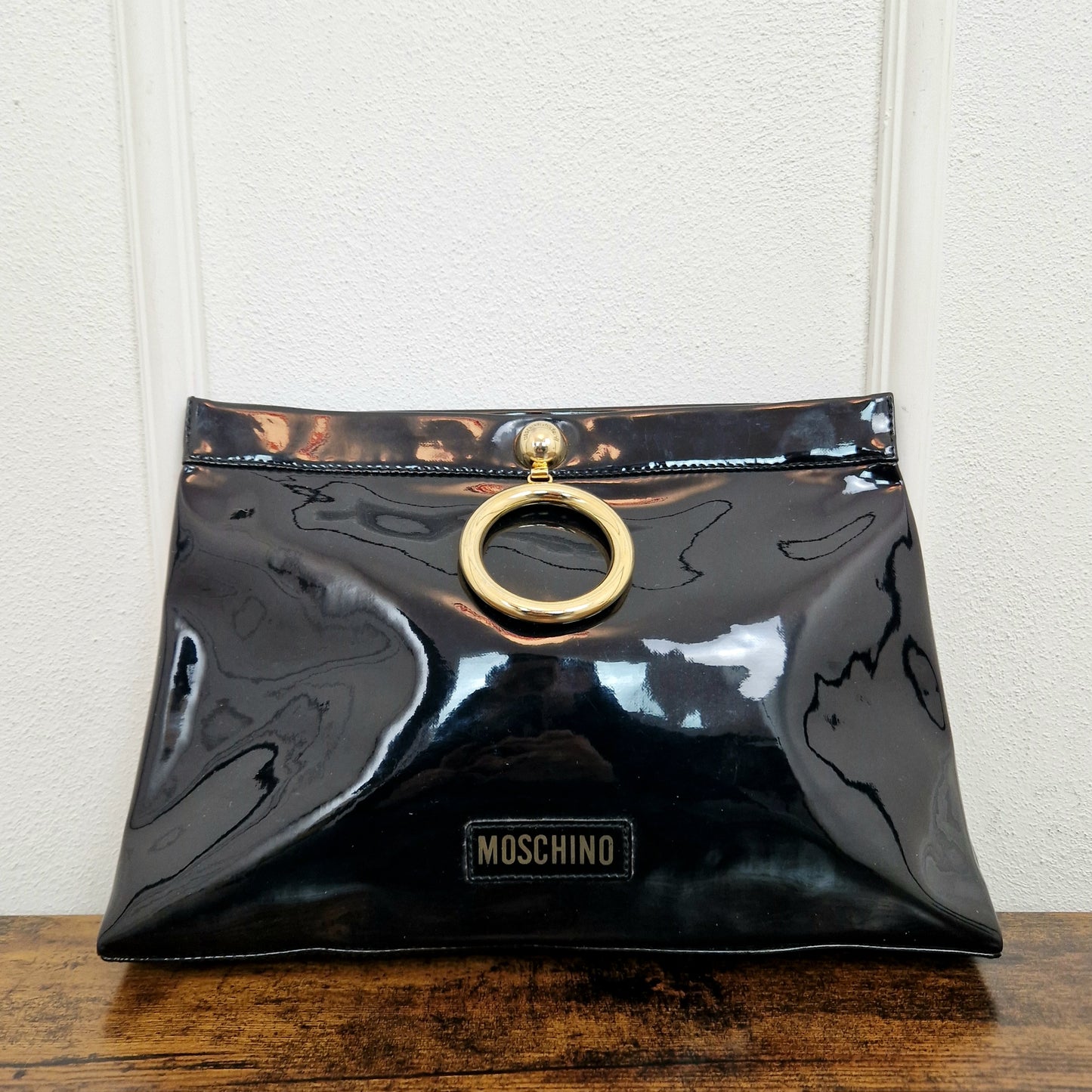 Busta Moschino vintage vernice nera