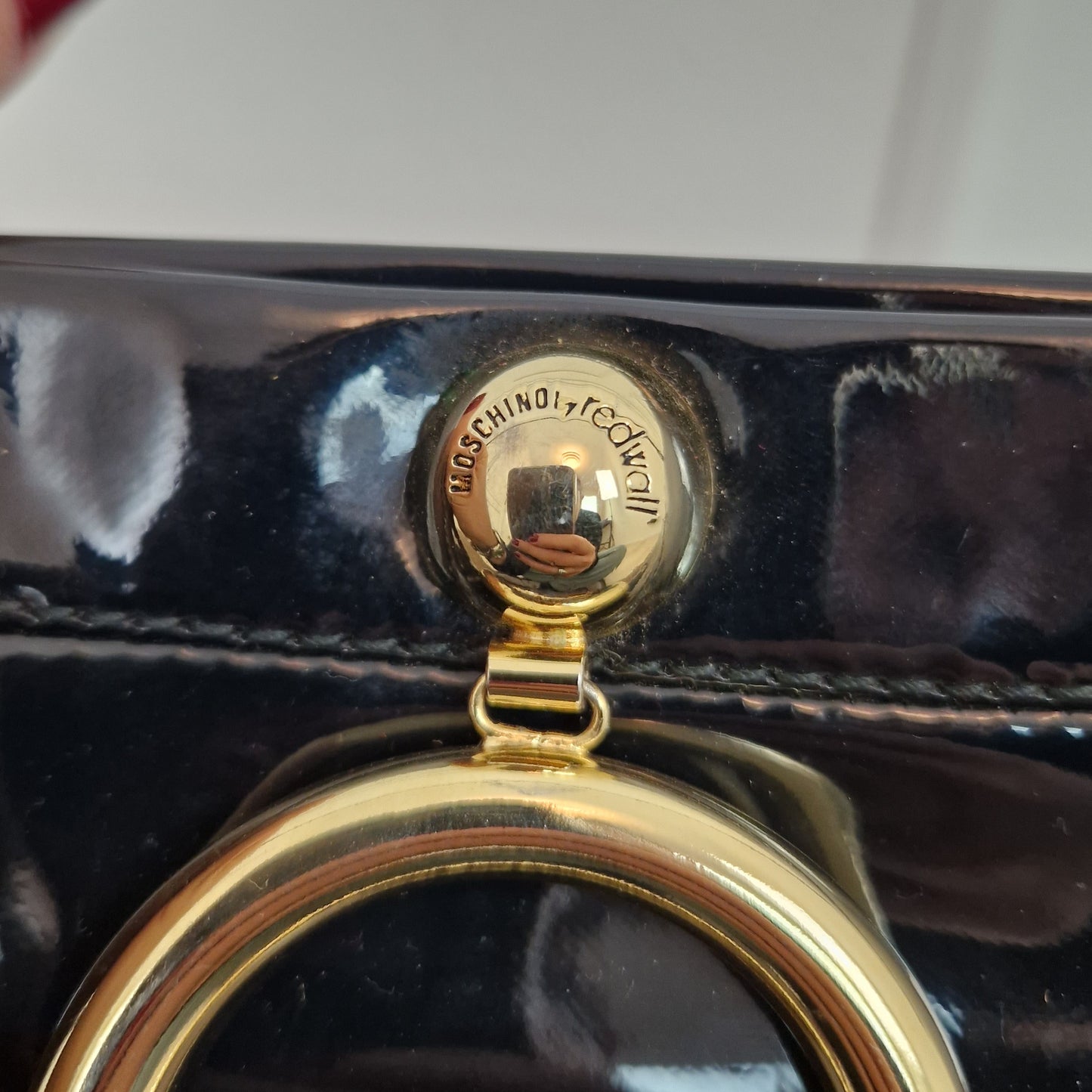 Busta Moschino vintage vernice nera