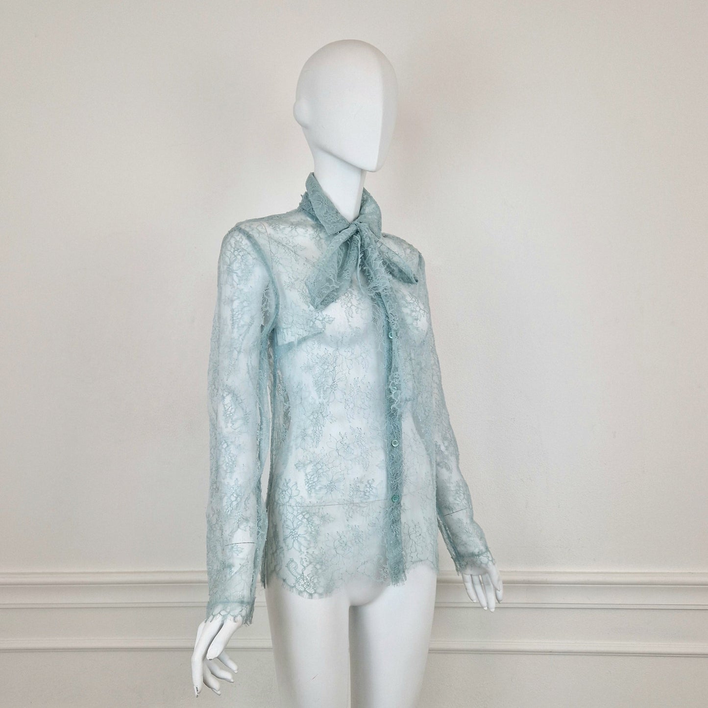 Escada | camicia pizzo azzurro