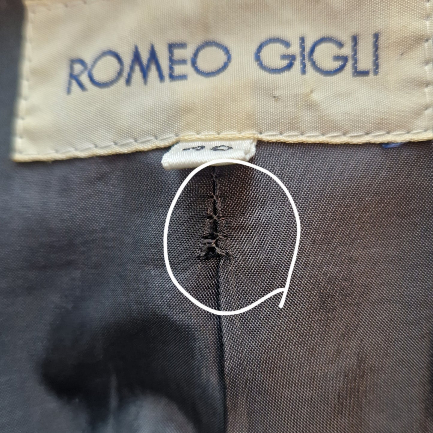 Giacca mantellina Romeo Gigli grigia 1988