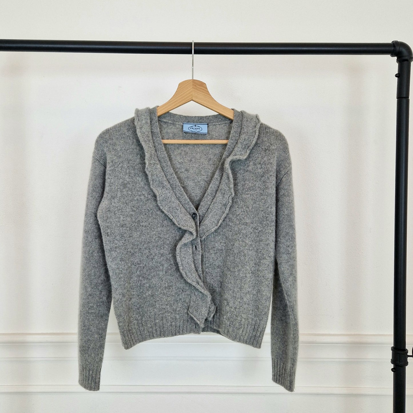 Cardigan Prada cashmere grigio