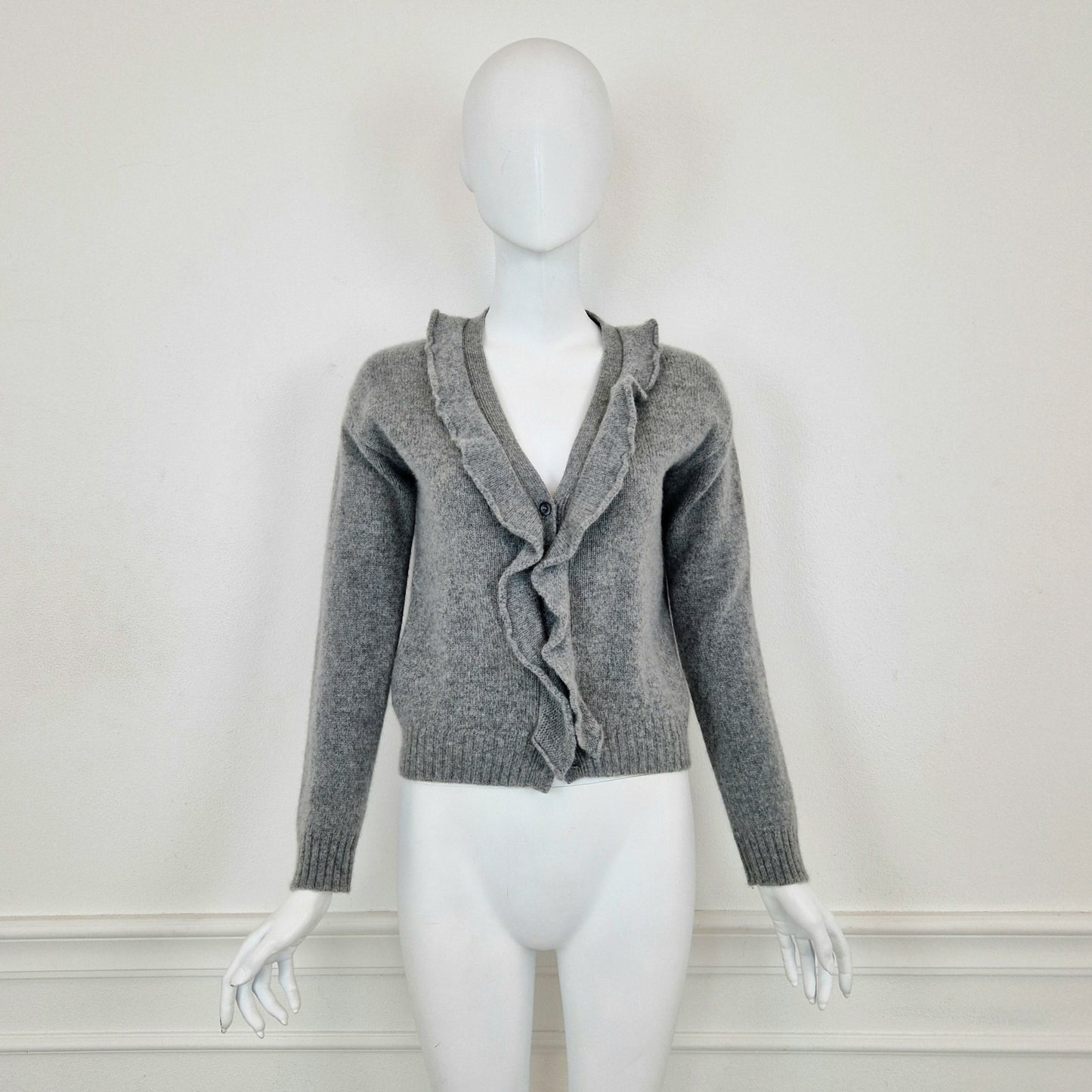 Cardigan Prada cashmere grigio