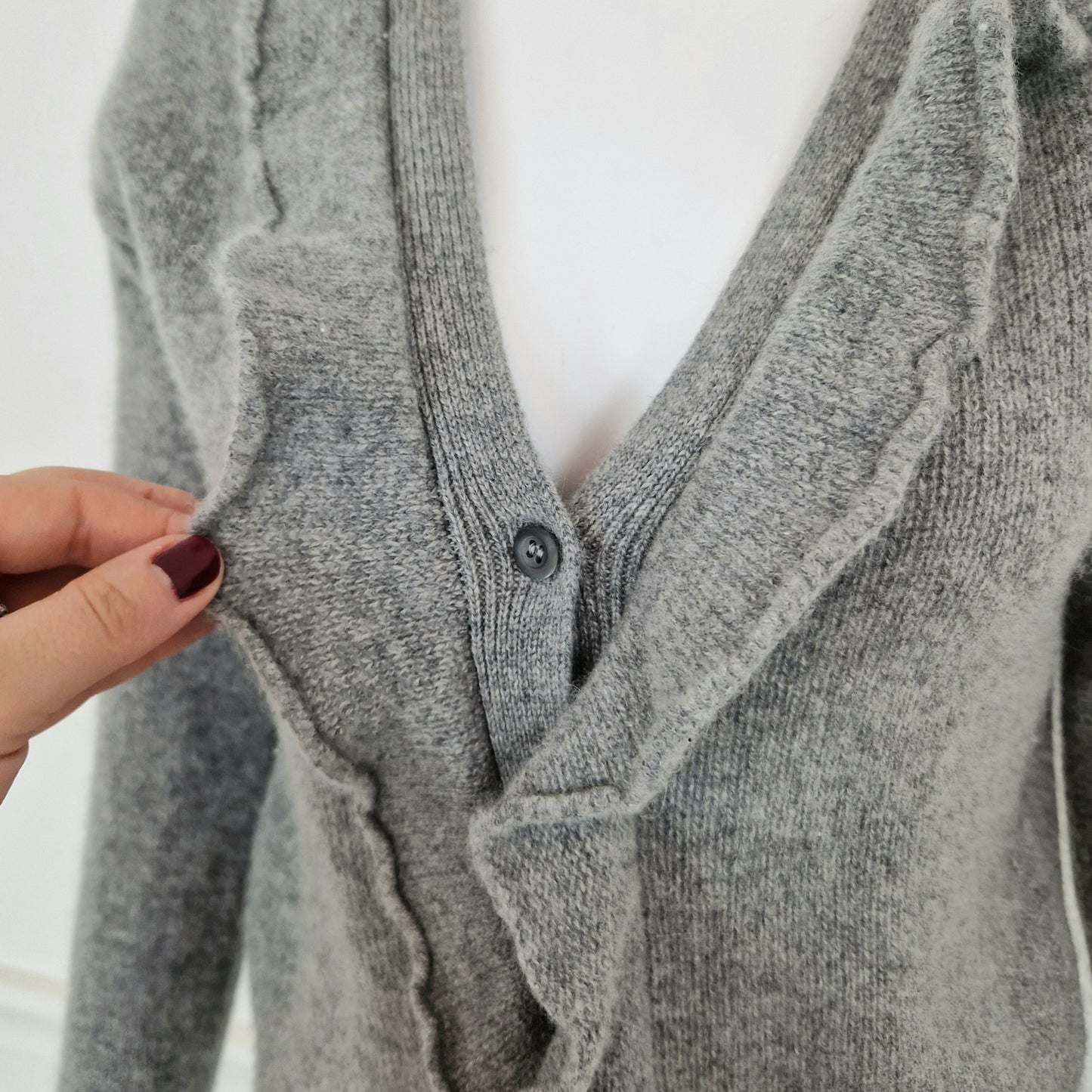 Cardigan Prada cashmere grigio