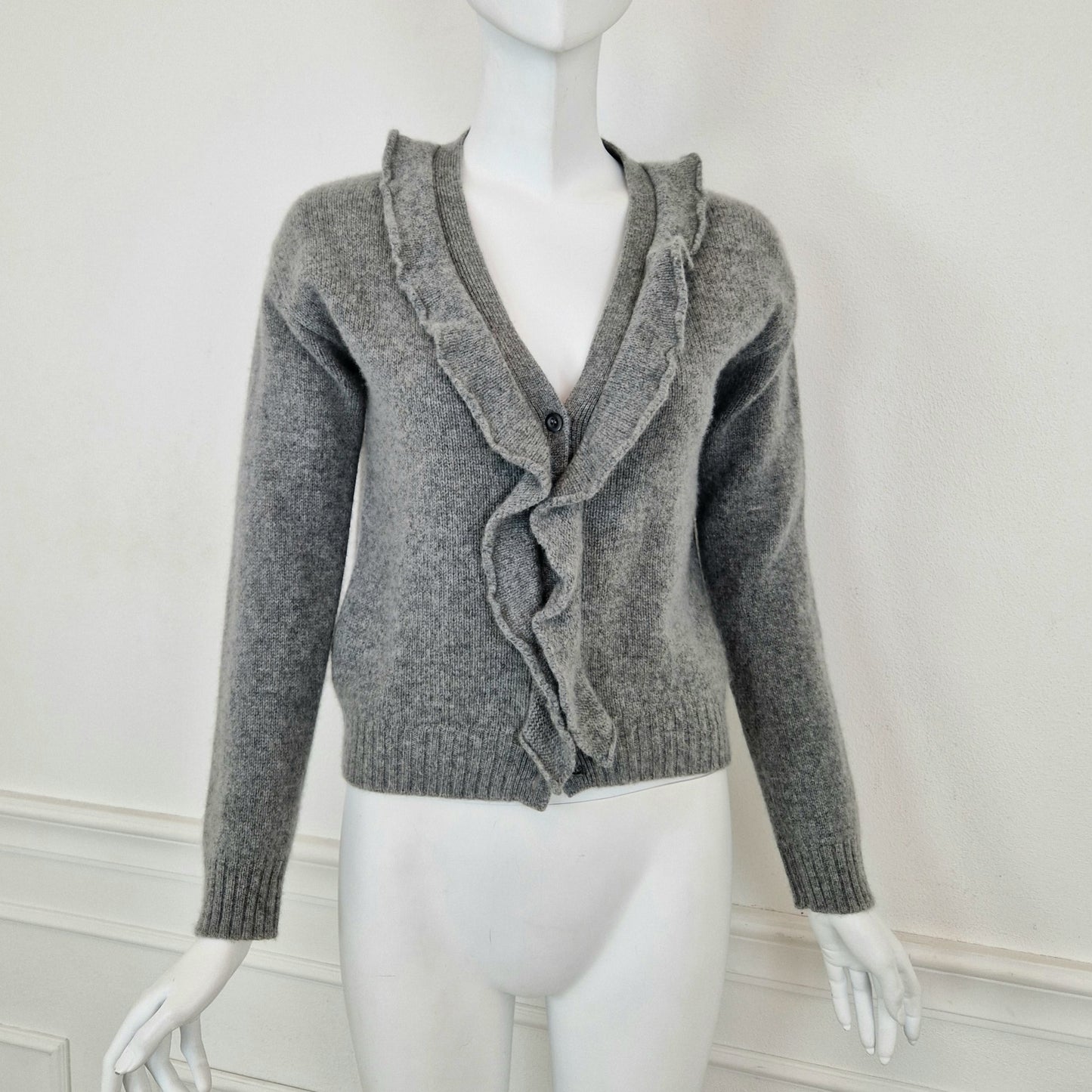 Cardigan Prada cashmere grigio