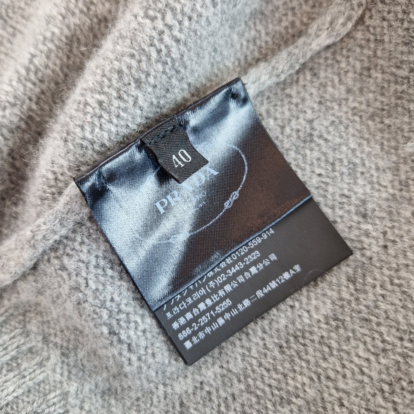 Cardigan Prada cashmere grigio