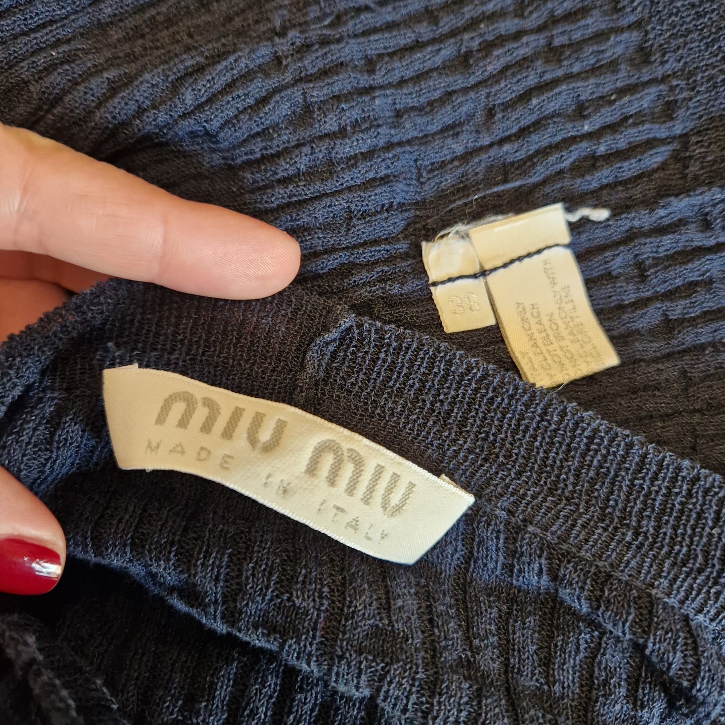 Cardigan Miu Miu vintage blu