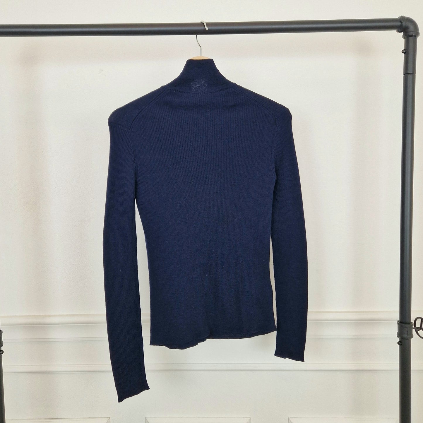 Lupetto Prada blu mezza zip