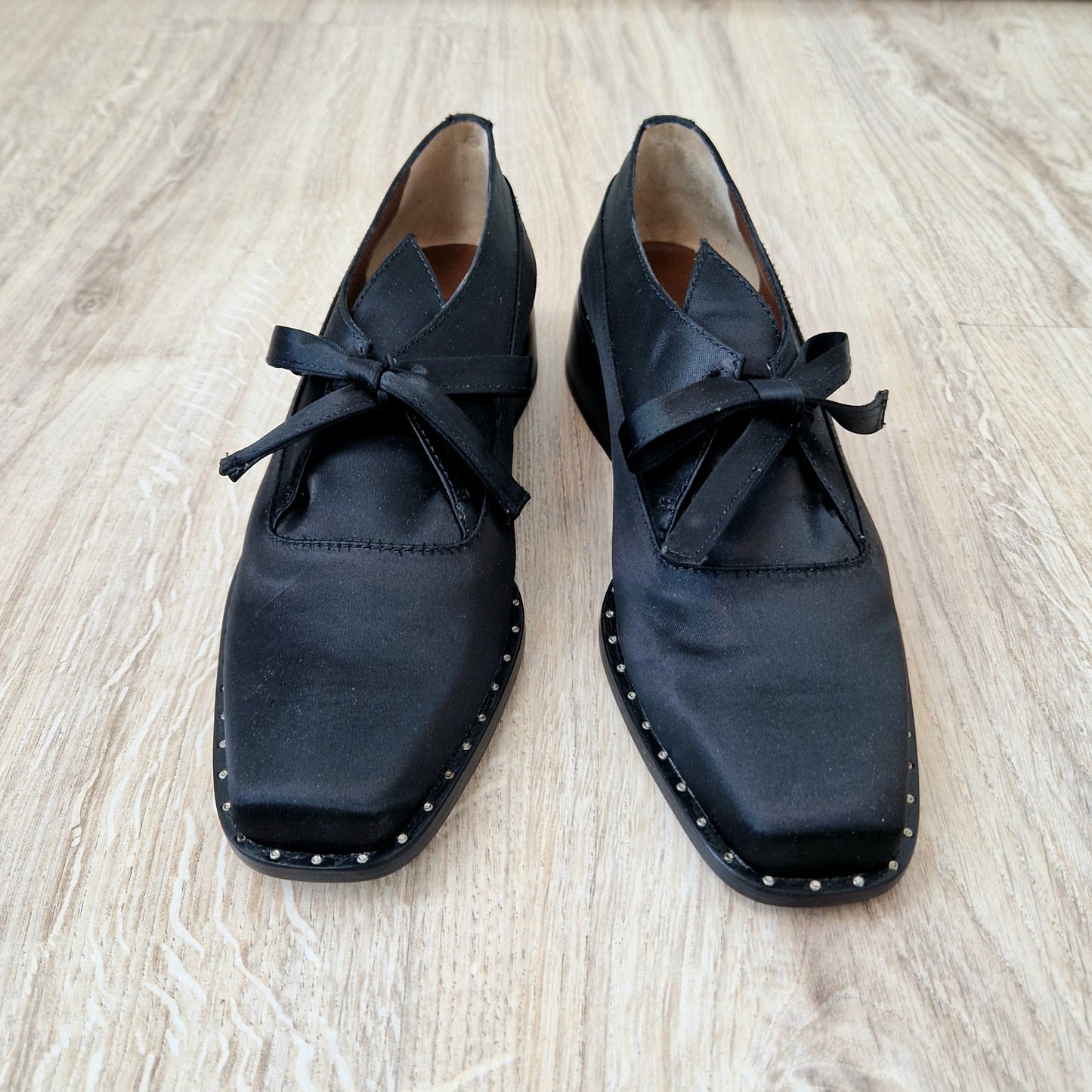 Scarpe Romeo Gigli raso nero