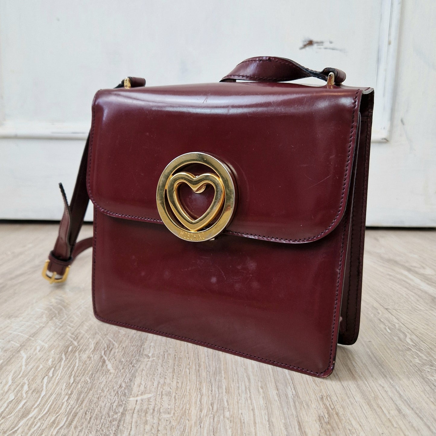 Borsa Moschino redwall bordeaux