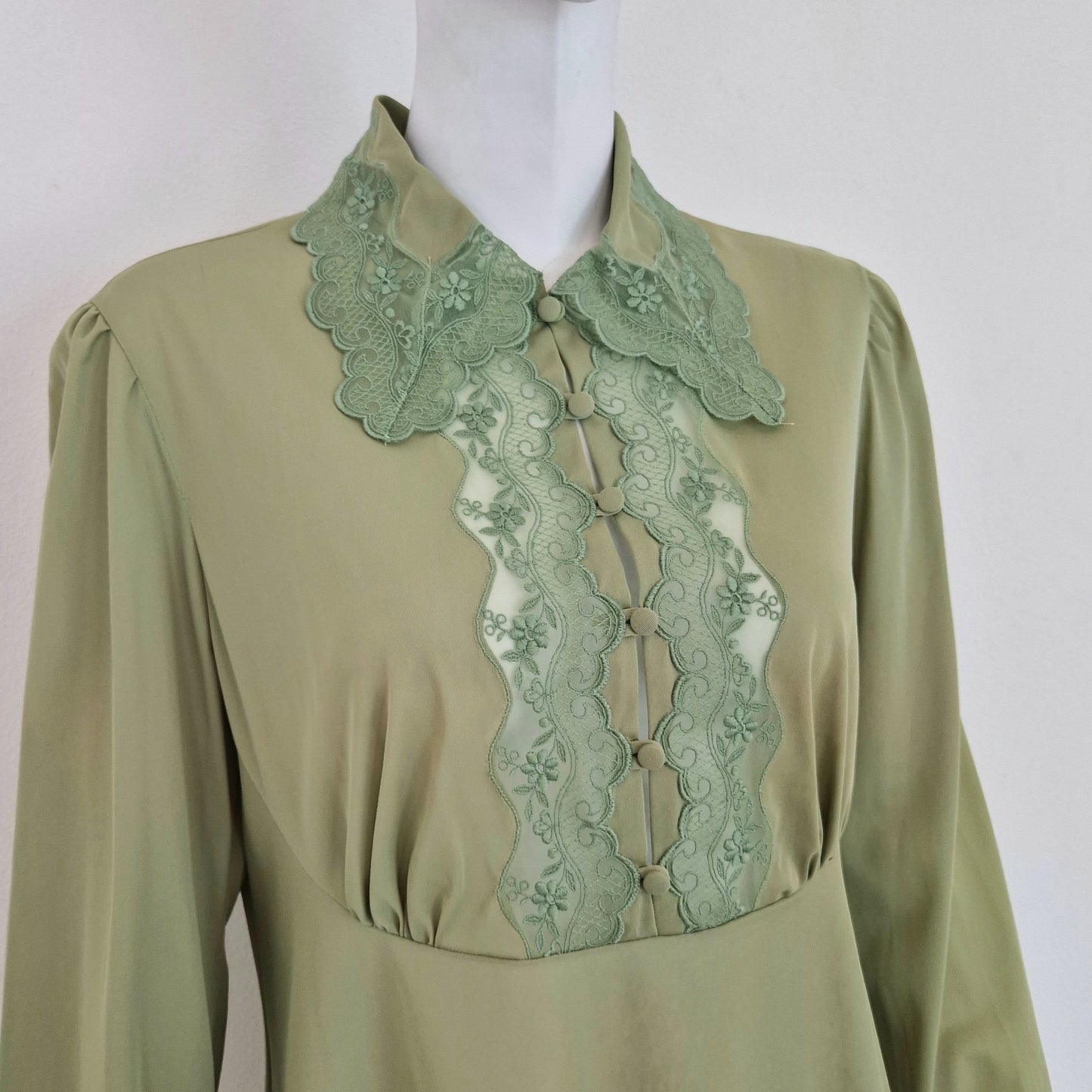 Camicia da notte verde pistacchio