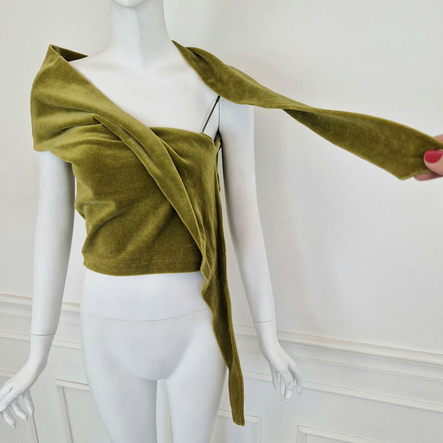 Romeo Gigli | Top in velluto verde SS 1990