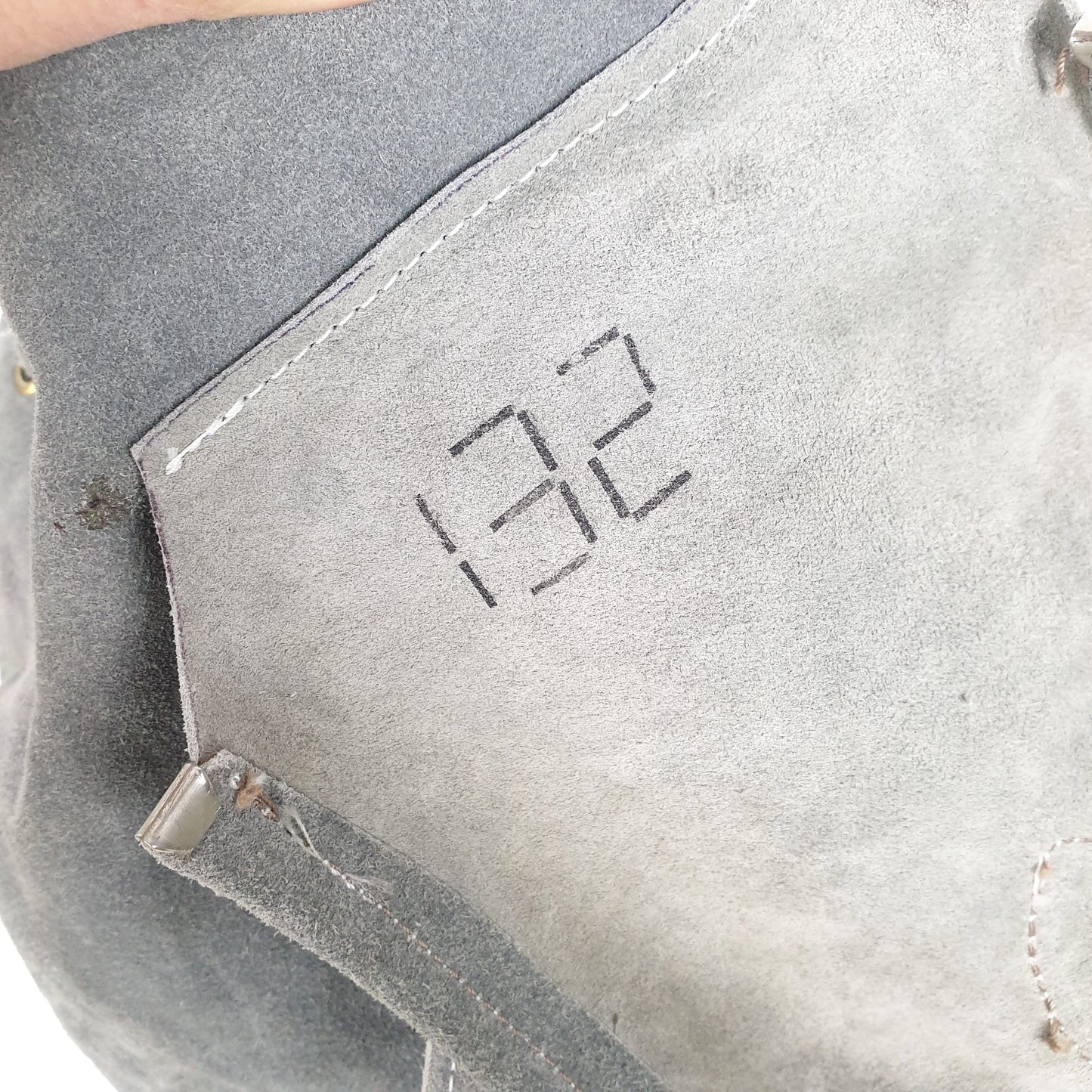 Zaino vintage camoscio grigio