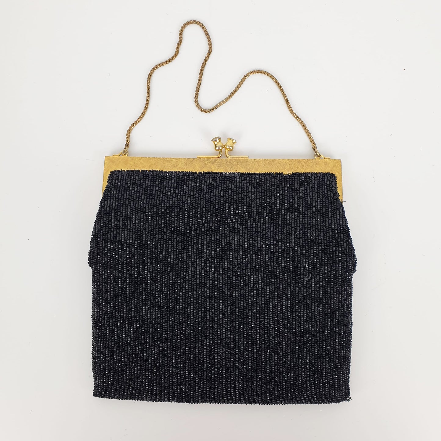 Borsetta vintage perline nere
