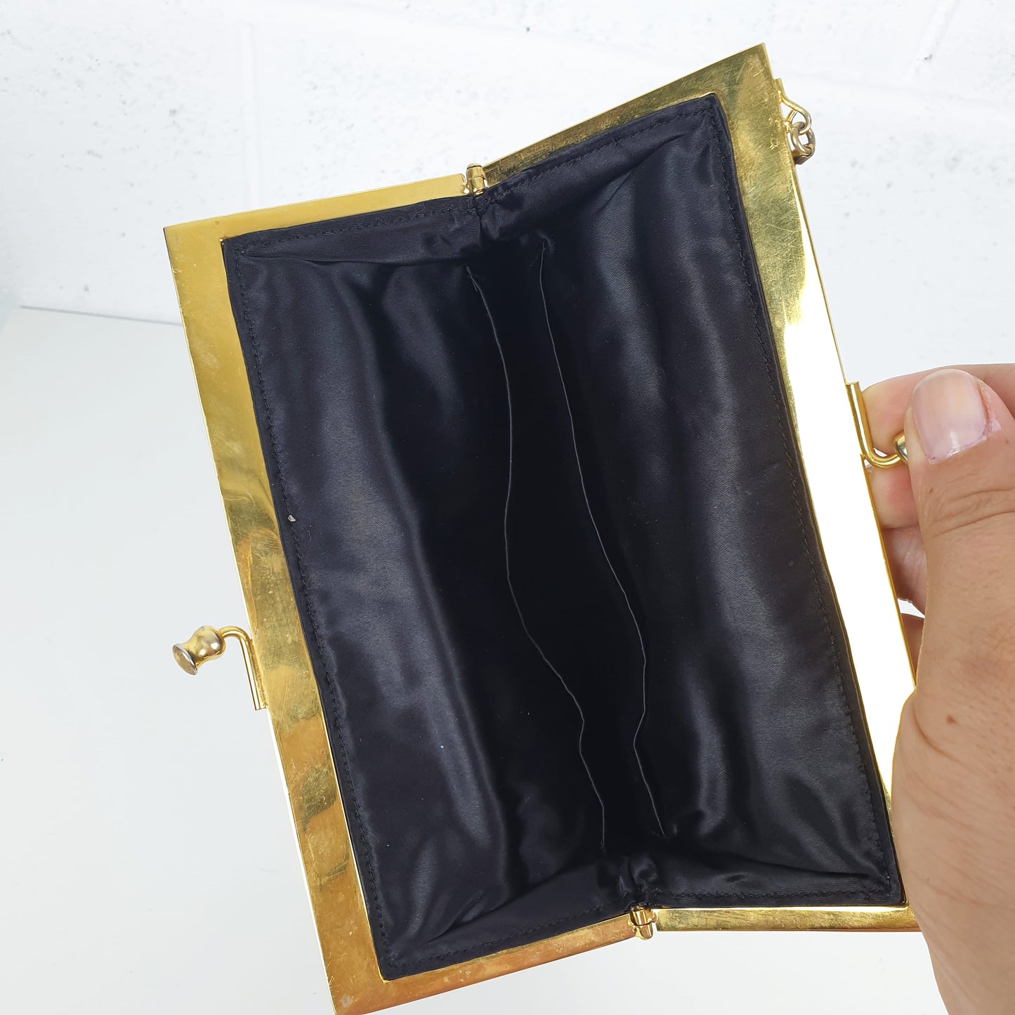 Borsetta vintage perline nere