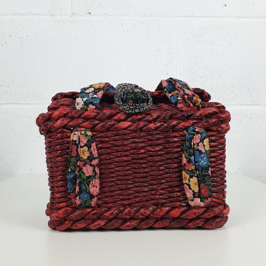 Borsa in vimini rossa