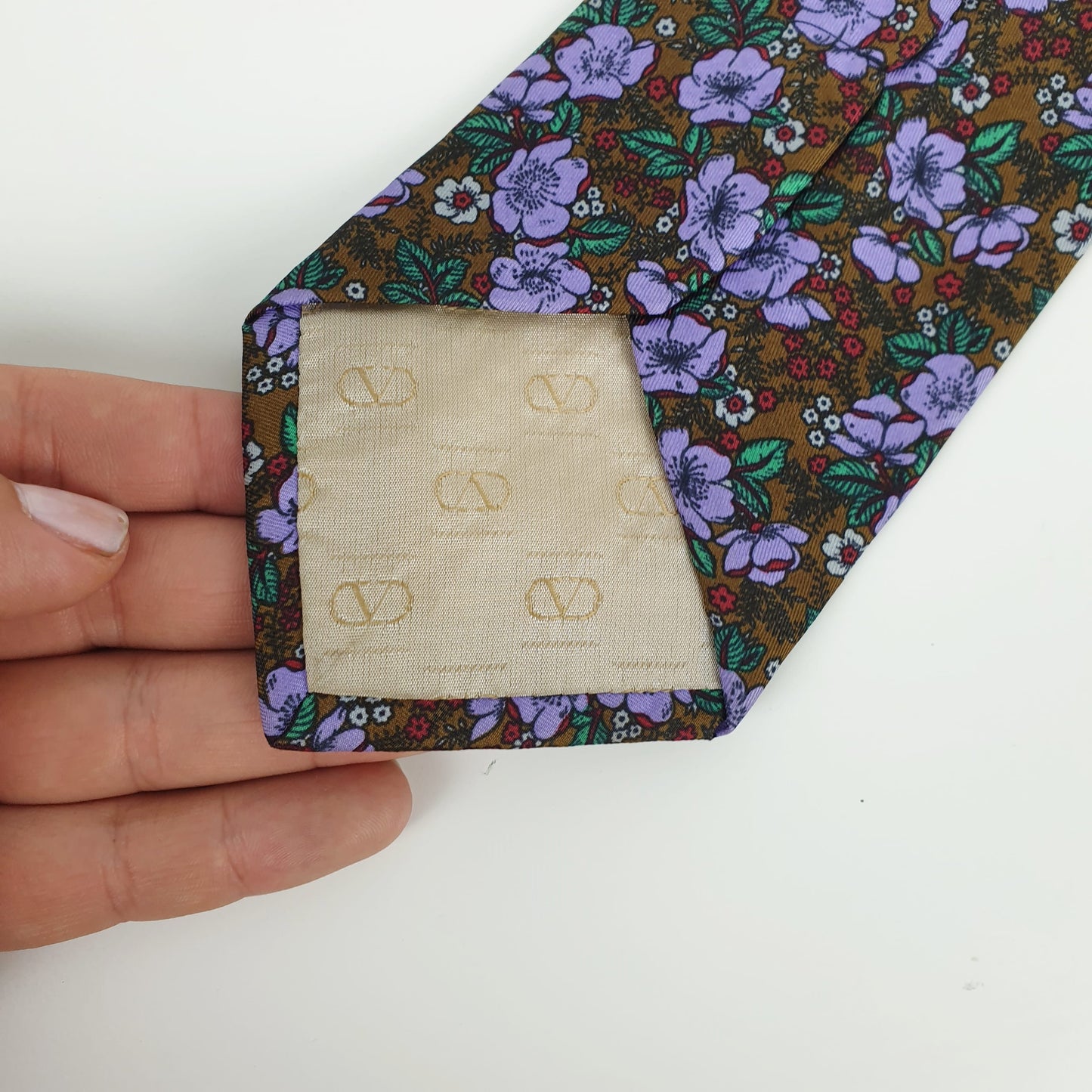 Cravatta Valentino fiori lilla