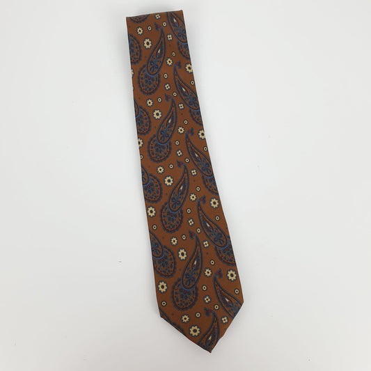 Cravatta Lanvin Paisley fondo bronzo