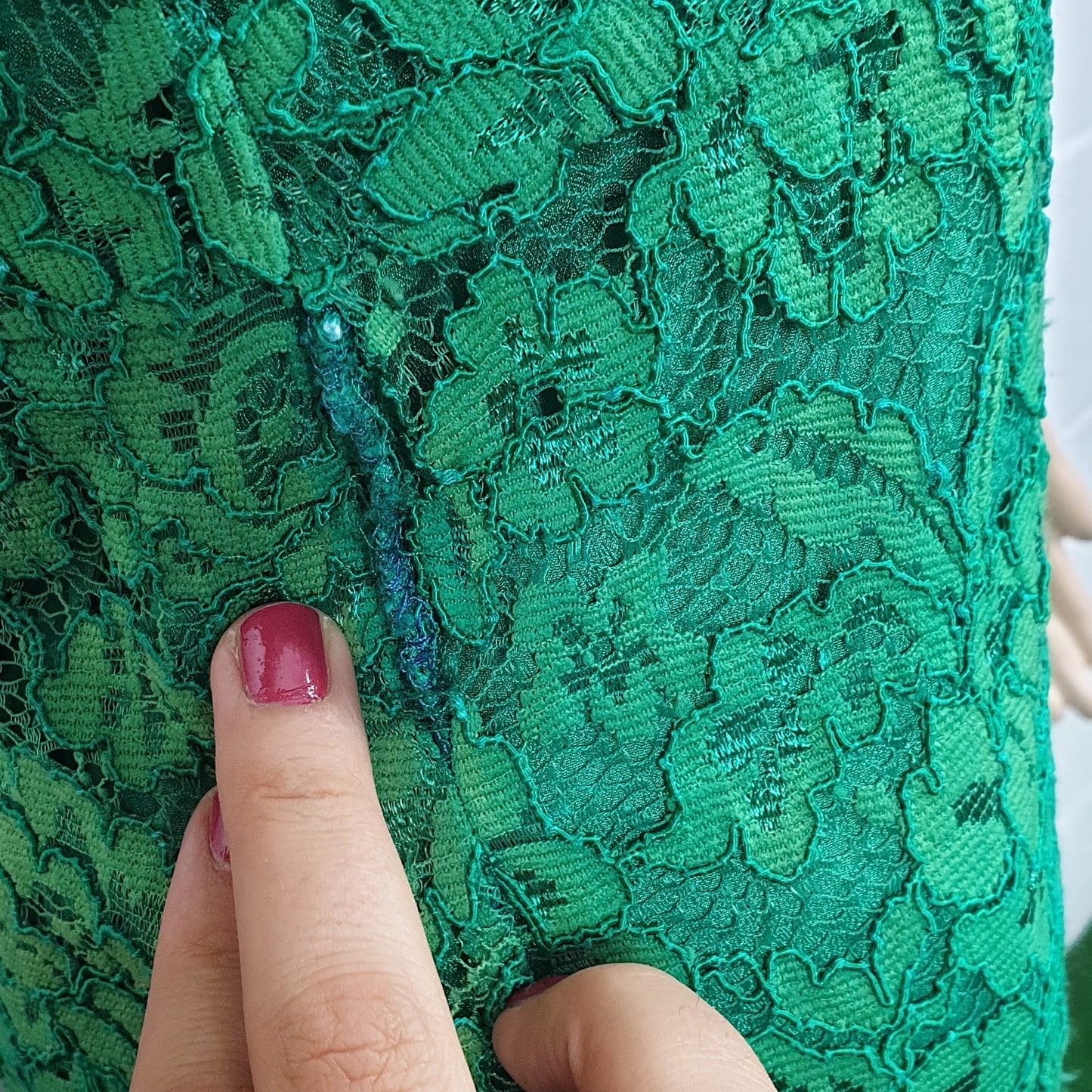 Abito in pizzo verde