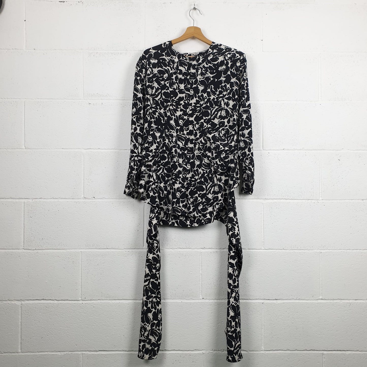 Blusa Balloon a fiori in pura seta