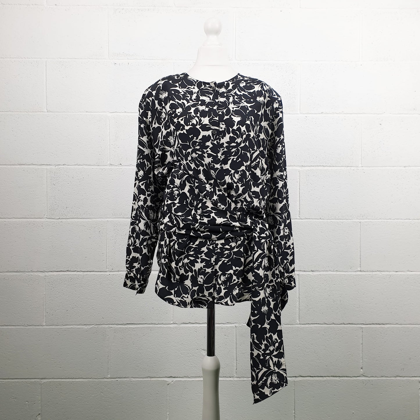 Blusa Balloon a fiori in pura seta