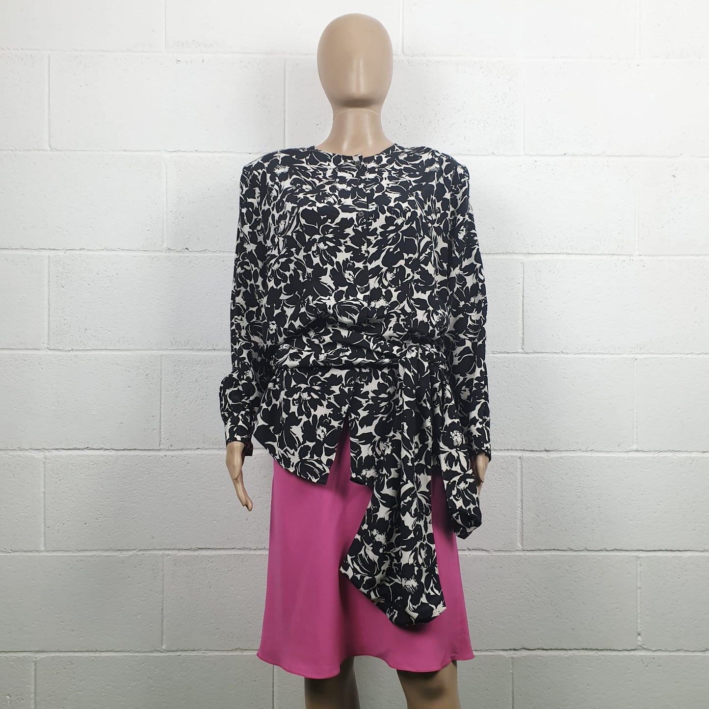 Blusa Balloon a fiori in pura seta