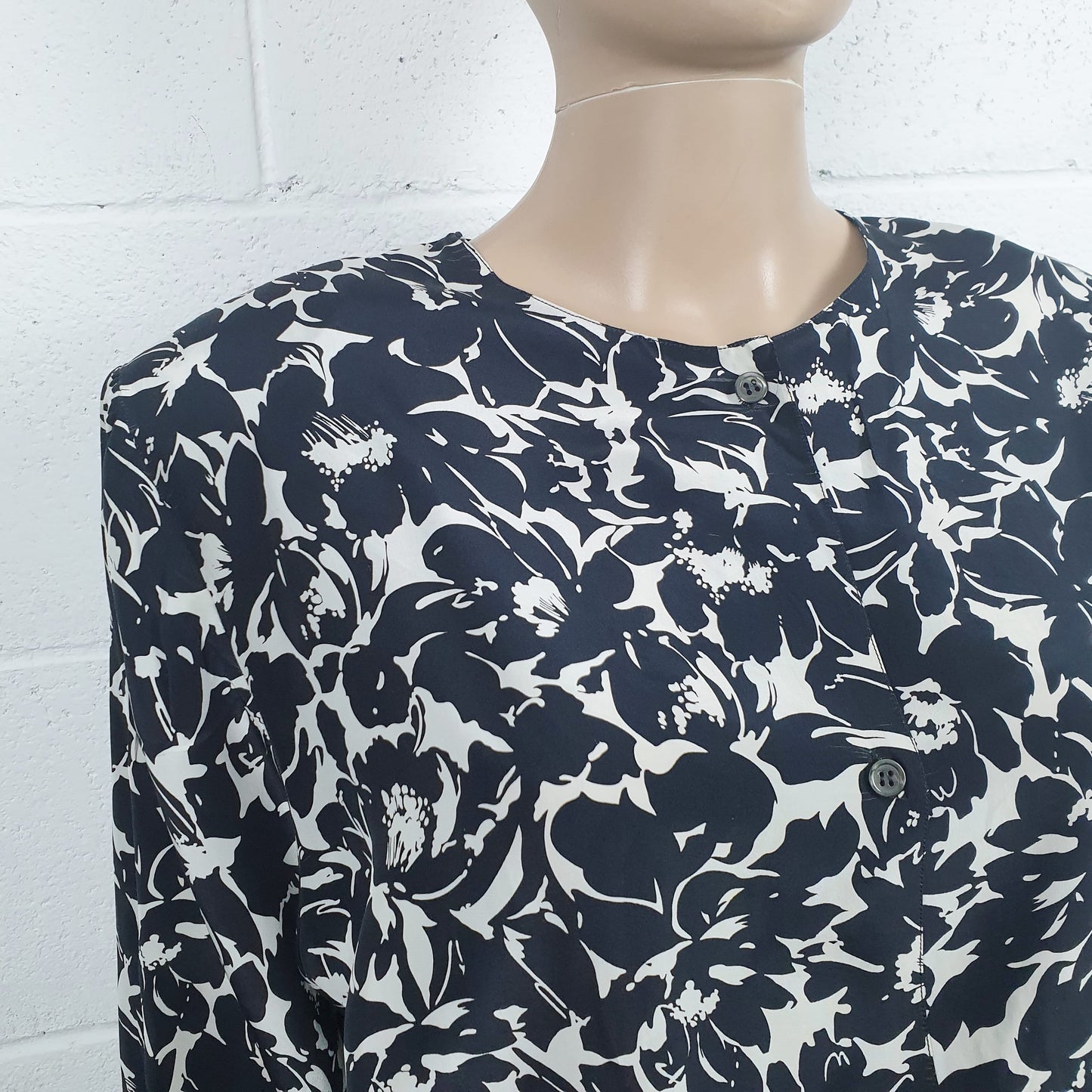 Blusa Balloon a fiori in pura seta