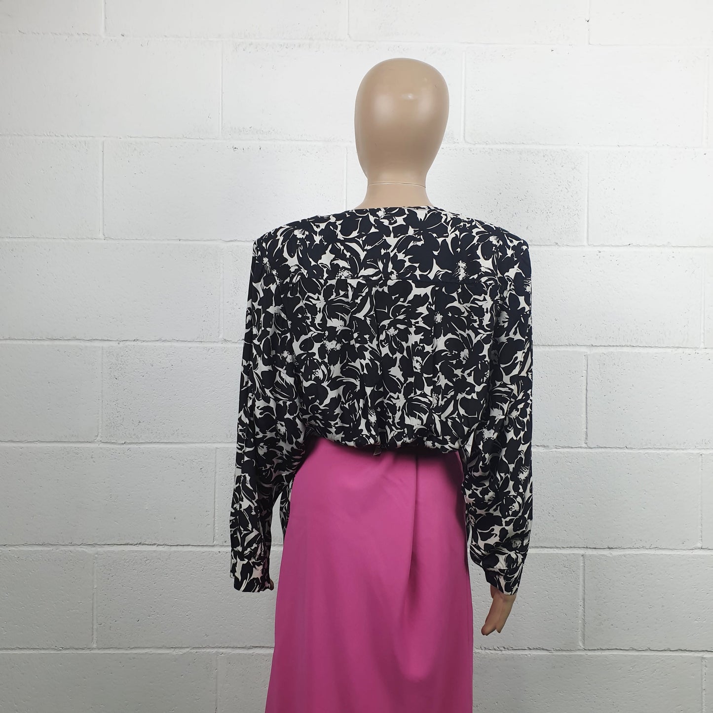 Blusa Balloon a fiori in pura seta