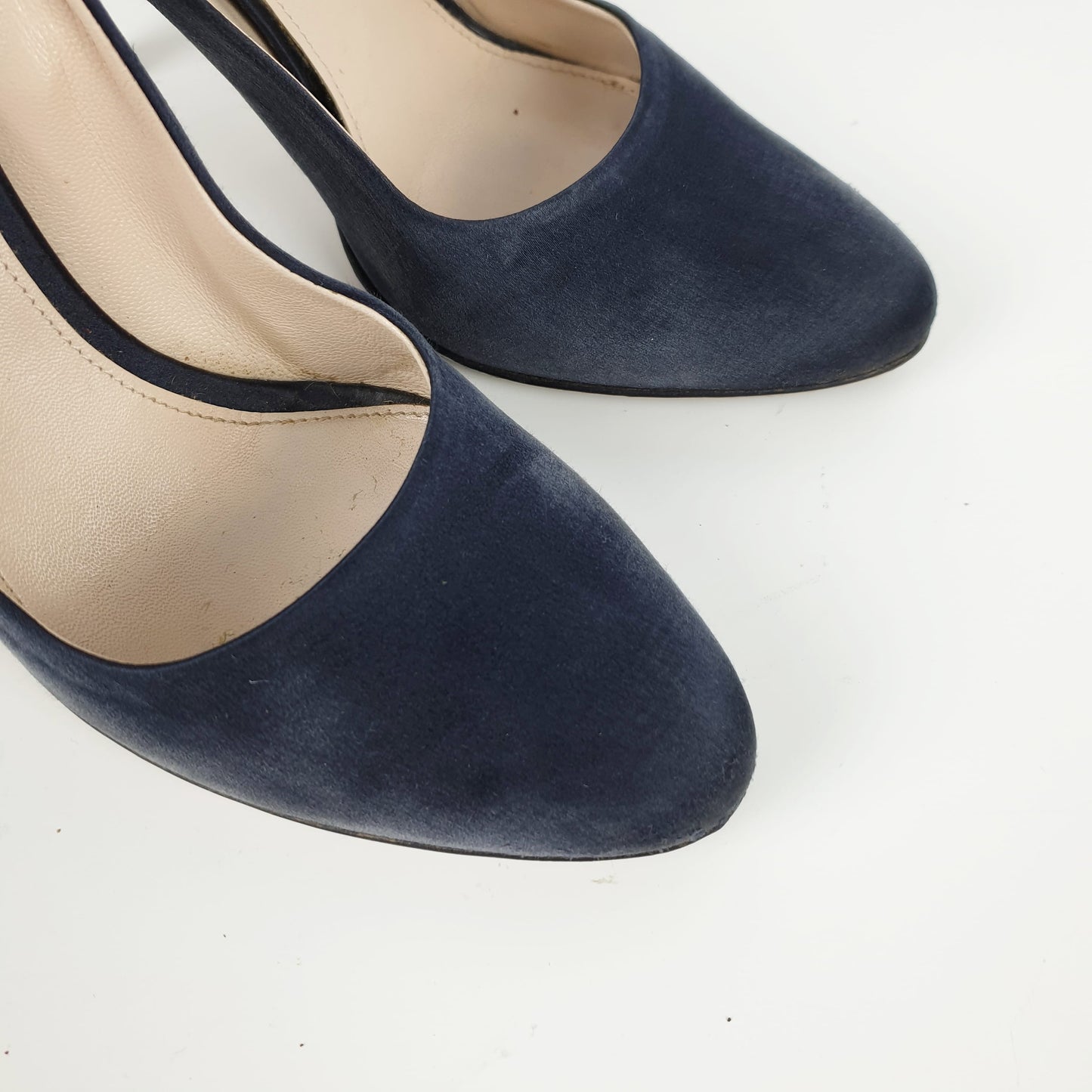 Décolleté Prada raso blu notte