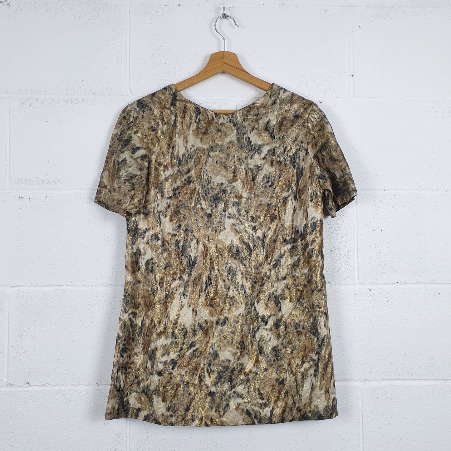 Top sartoriale pennellate oro