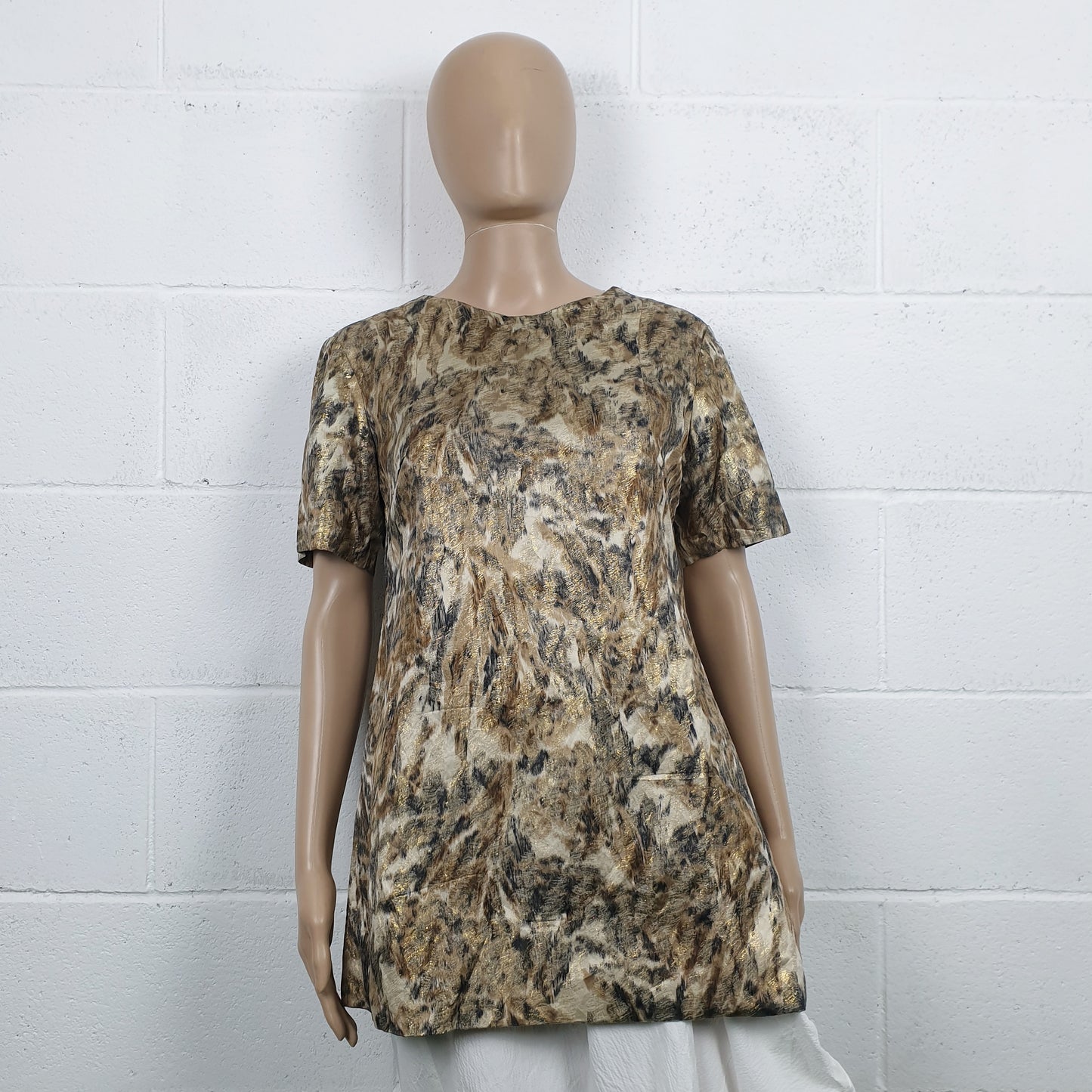 Top sartoriale pennellate oro